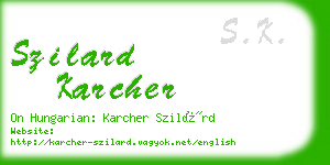 szilard karcher business card